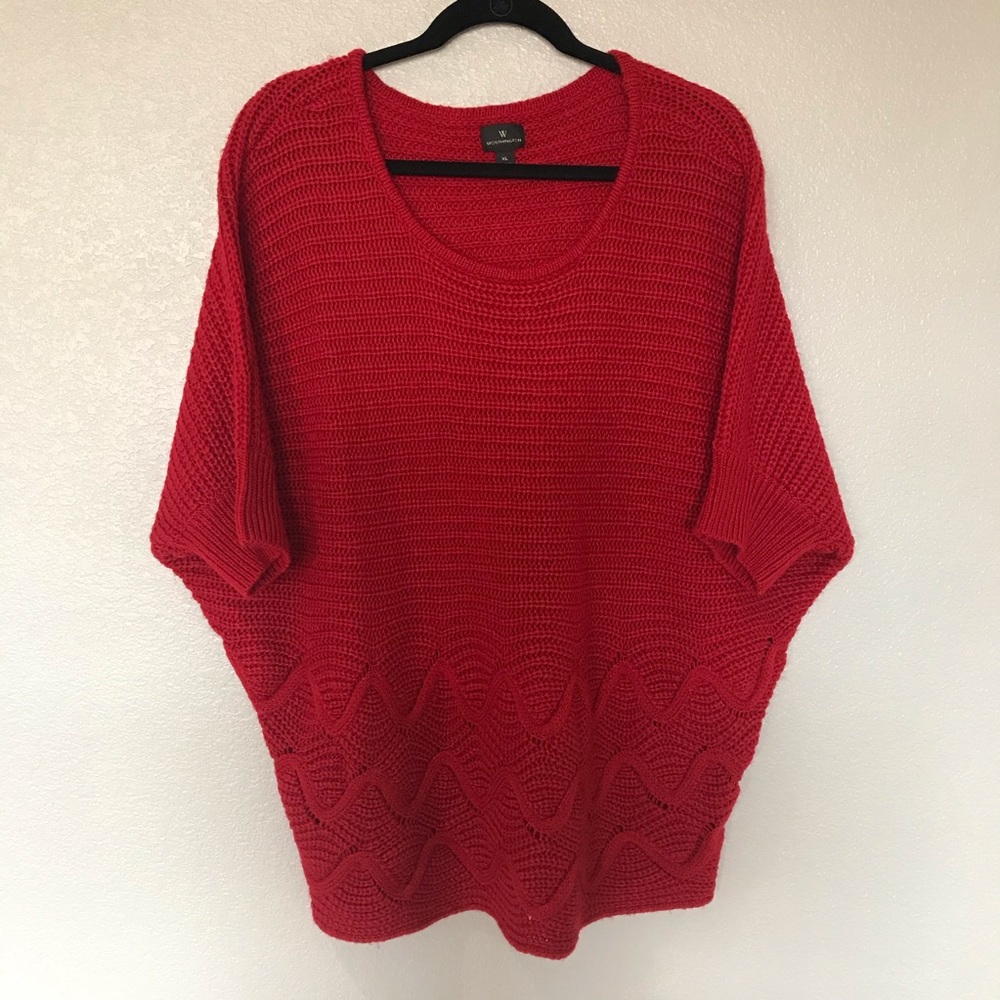 Worthington Red Dolman sleeve Sweater XL